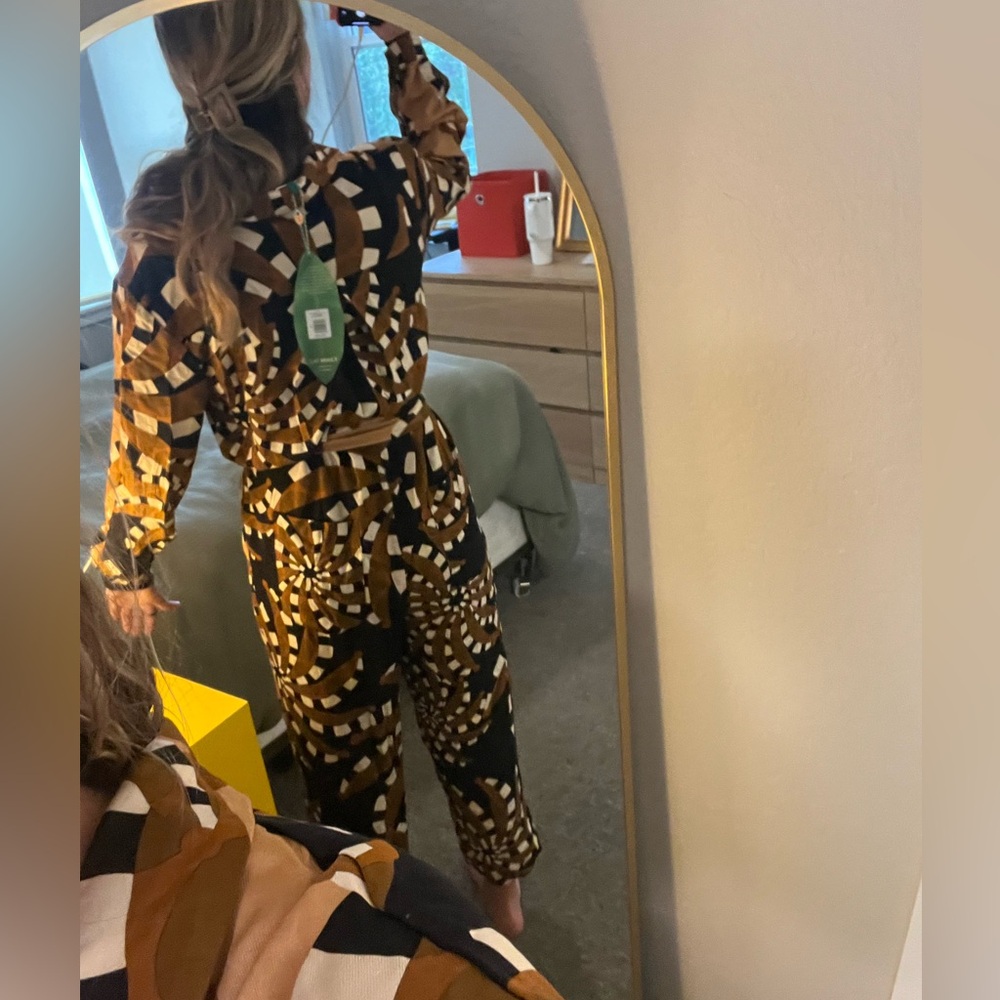 FARM Rio Bananada Jumpsuit in Black and Tan - Picture 11 of 11